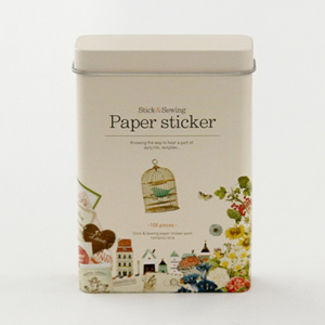 Stick &amp; sewing Paper sticker - Romantic Bird