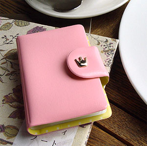 [30%SALE] Crown card wallet - baby pink